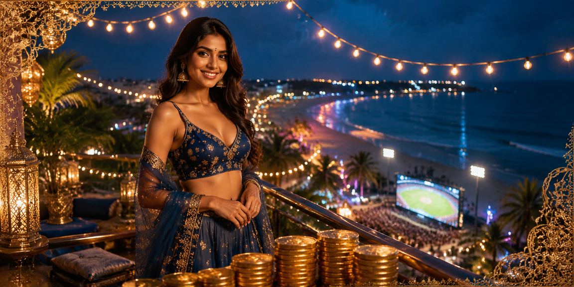 Cricket fans betting on IPL matches using mobiles on a beach in India